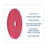 Buffing Floor Pads, 17" Diameter, Red, 5/carton image 5