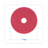 Buffing Floor Pads, 17" Diameter, Red, 5/carton image 2