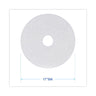 Polishing Floor Pads, 17" Diameter, White, 5/carton image 5