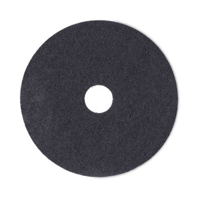Stripping Floor Pads, 18" Diameter, Black, 5/carton