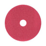 Buffing Floor Pads, 18" Diameter, Red, 5/carton image 1
