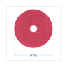 Buffing Floor Pads, 18" Diameter, Red, 5/carton image 2