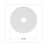 Polishing Floor Pads, 18" Diameter, White, 5/carton image 4