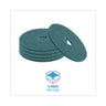 Heavy-duty Scrubbing Floor Pads, 19" Diameter, Green, 5/carton image 2