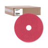 Buffing Floor Pads, 19" Diameter, Red, 5/carton image 3