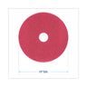 Buffing Floor Pads, 19" Diameter, Red, 5/carton image 4