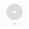 Polishing Floor Pads, 19" Diameter, White, 5/carton image 4