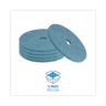 Burnishing Floor Pads, 20" Diameter, Aqua, 5/carton image 2