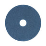 Scrubbing Floor Pads, 20" Diameter, Blue, 5/carton image 1