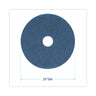 Scrubbing Floor Pads, 20" Diameter, Blue, 5/carton image 3