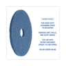 Scrubbing Floor Pads, 20" Diameter, Blue, 5/carton image 2