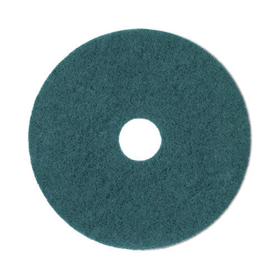 Heavy-duty Scrubbing Floor Pads, 20" Diameter, Green, 5/carton
