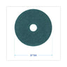 Heavy-duty Scrubbing Floor Pads, 20" Diameter, Green, 5/carton image 5
