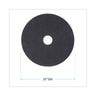 High Performance Stripping Floor Pads, 20" Diameter, Black, 5/carton image 2