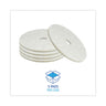 Natural Burnishing Floor Pads, 20" Diameter, White, 5/carton image 4