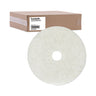 Natural Burnishing Floor Pads, 20" Diameter, White, 5/carton image 6