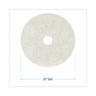 Natural Burnishing Floor Pads, 20" Diameter, White, 5/carton image 2