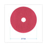 Buffing Floor Pads, 20" Diameter, Red, 5/carton image 3
