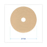 Burnishing Floor Pads, 20" Diameter, Tan, 5/carton image 4