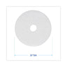 Polishing Floor Pads, 20" Diameter, White, 5/carton image 4