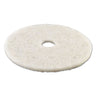 Natural Burnishing Floor Pads, 21" Diameter, White, 5/carton image 2
