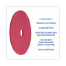 Buffing Floor Pads, 21" Diameter, Red, 5/carton image 6