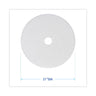 Polishing Floor Pads, 21" Diameter, White, 5/carton image 4