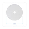 Polishing Floor Pads, 24" Diameter, White, 5/carton image 5