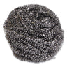 Stainless Steel Scrubber, Large Size, 2.5 X 2.75, Steel Gray, 12/carton image 1