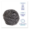 Stainless Steel Scrubber, Large Size, 2.5 X 2.75, Steel Gray, 12/carton image 3
