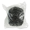 Stainless Steel Scrubber, 3.93 X 1.96, Silver, 72/carton image 2