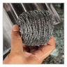 Stainless Steel Scrubber, 3.93 X 1.96, Silver, 72/carton image 3