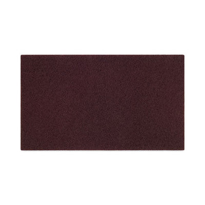 Deep Scrub Pads, 28 X 14, Maroon, 10/carton