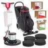 Floor Stripping & Waxing System - 17" Buffer, Vacuum, Pads & Chemicals image 1
