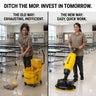 Tornado Mop Microburst, Walk Behind Floor Scrubber, 17.5", 1.3 Gallon, Lithium, Disk, 2 Year Warranty image 2