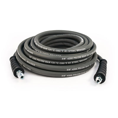 Non-Marking Pressure Washer Hoses - 1 & 2 Wire, Multiple Swivel & Coupler Options