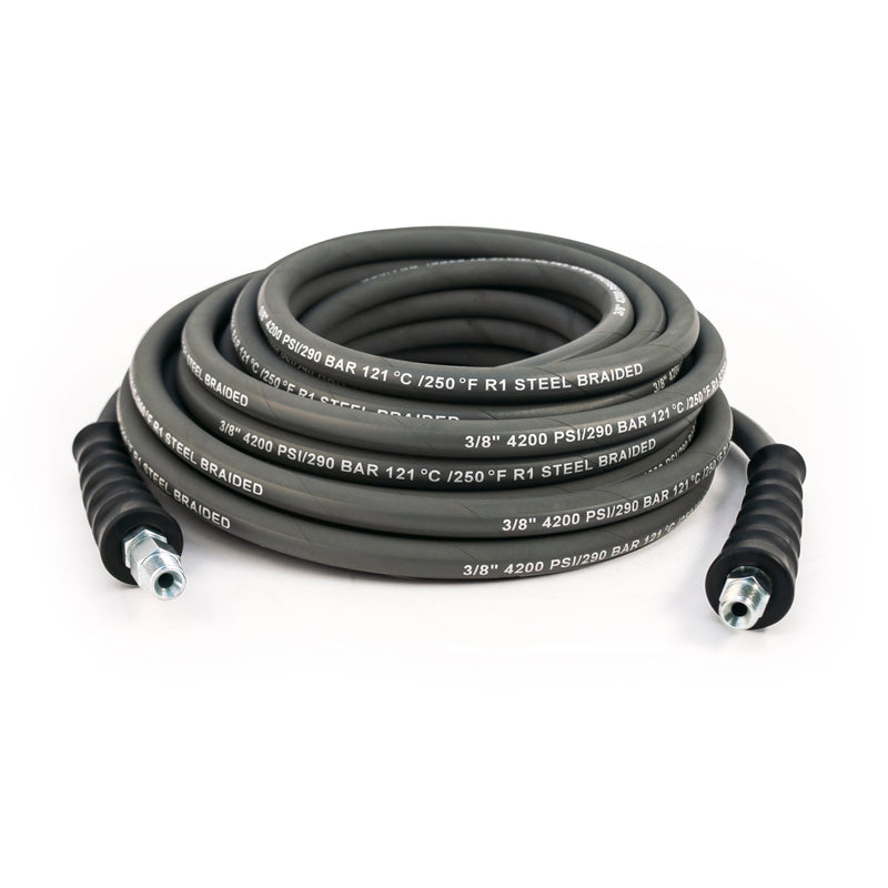 Non-Marking Pressure Washer Hoses - 1 & 2 Wire, Multiple Swivel & Coupler Options