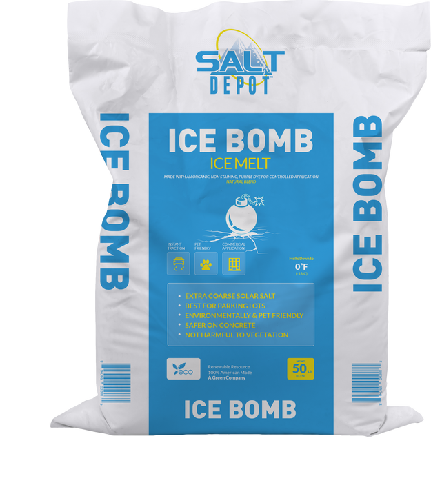 Ice Melt, Ultraviolet Ice Bomb, Melts Ice Down To -0, 50lbs Bag, 49 Per Pallet, Pallet Orders Only