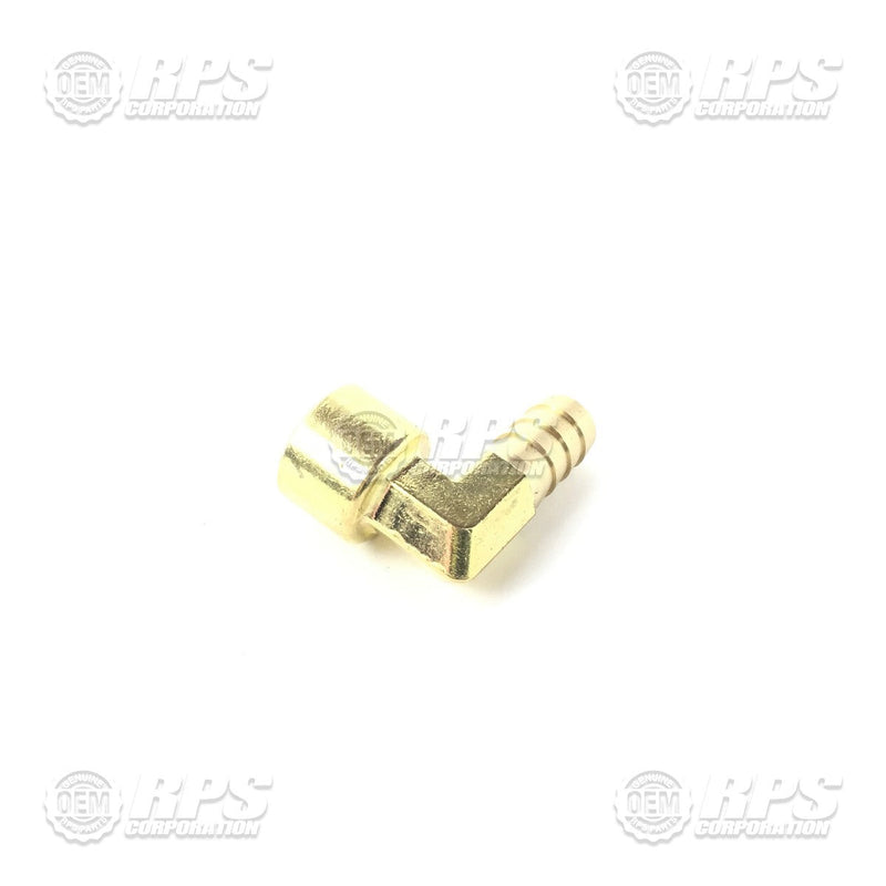 FactoryCat/Tomcat M-5346K126, Elbow Fitting, 3/8" NPTF x 1/2" Barb, Brass