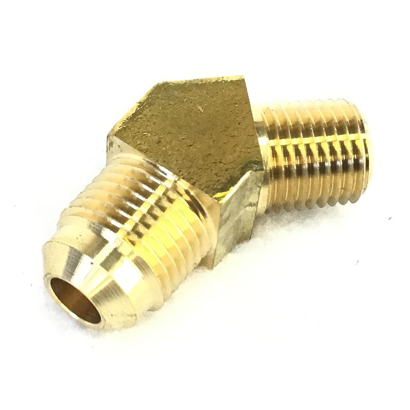 PT-F69614 | Onyx 45 Deg Elbow - 3/8 Male Flare X 1/4 Mnpt Brass