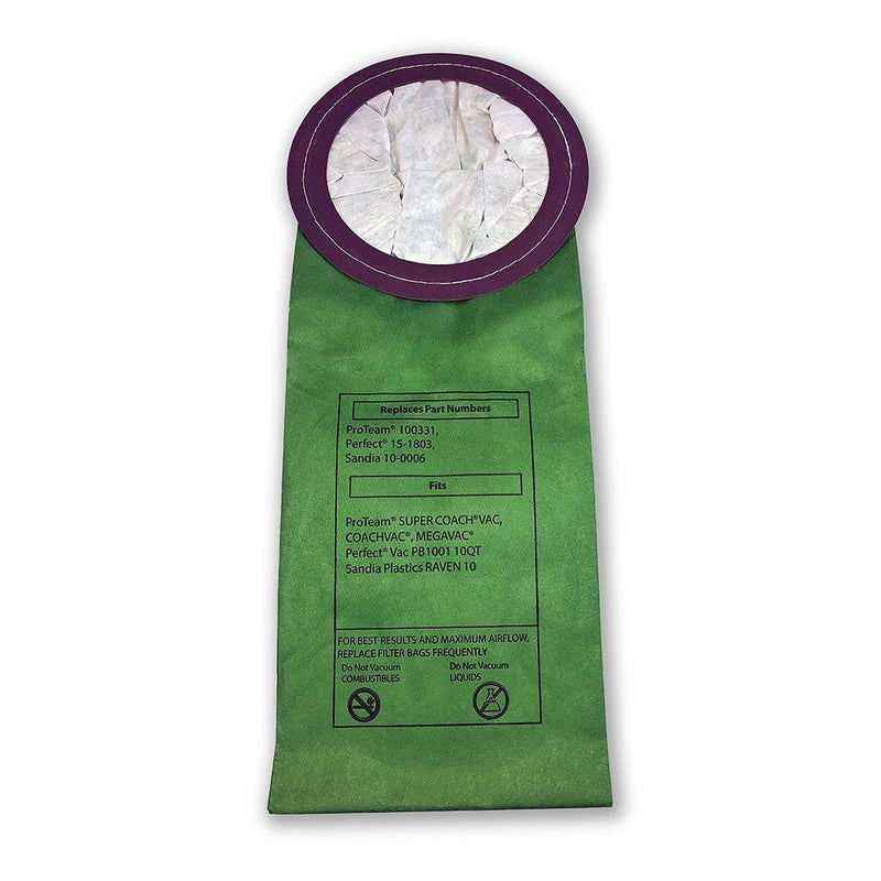 Proteam 100331, 10 Qt. Micro Filter for Select ProTeam Cylindrical Vacs (10-Pack)