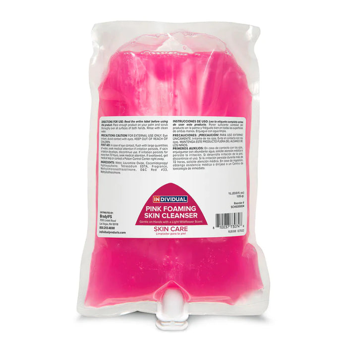 Hand Soap | Pink Foaming | Case of 6 X 1000 ML | Includes Black Dispenser