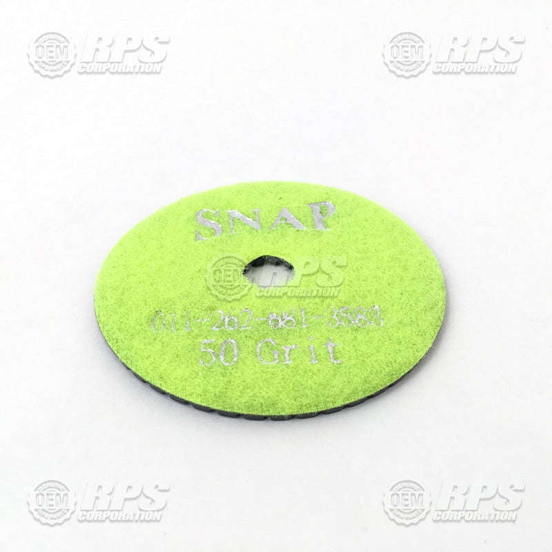 FactoryCat/Tomcat SNAP-50GRIT10, Diamond Polish Disk,50 Grit 4" X 3.5mm, pack of 10,Light G