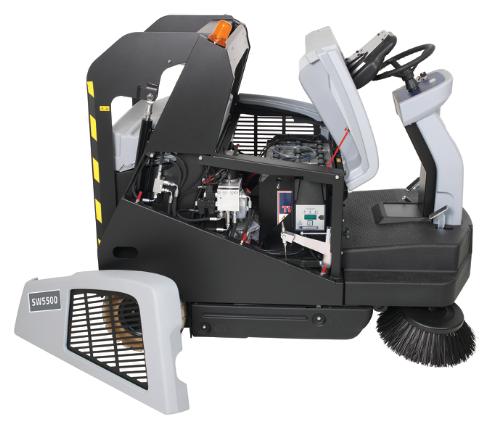 Advance SW5500, Rider Floor Sweeper, 60", 40 Gallon, Battery, 3 Year Warranty