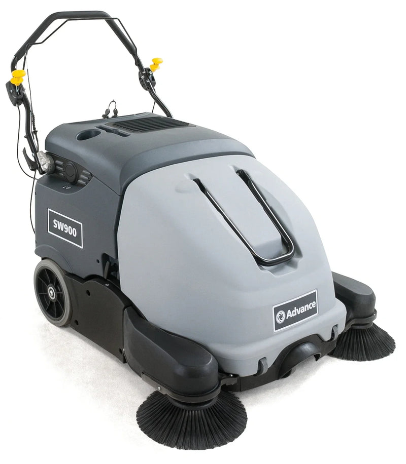 Advance SW900, Floor Sweeper, 41", 15 Gallon Hopper, Battery, Self Propel, Dual Side Broom, 3 Year Warranty