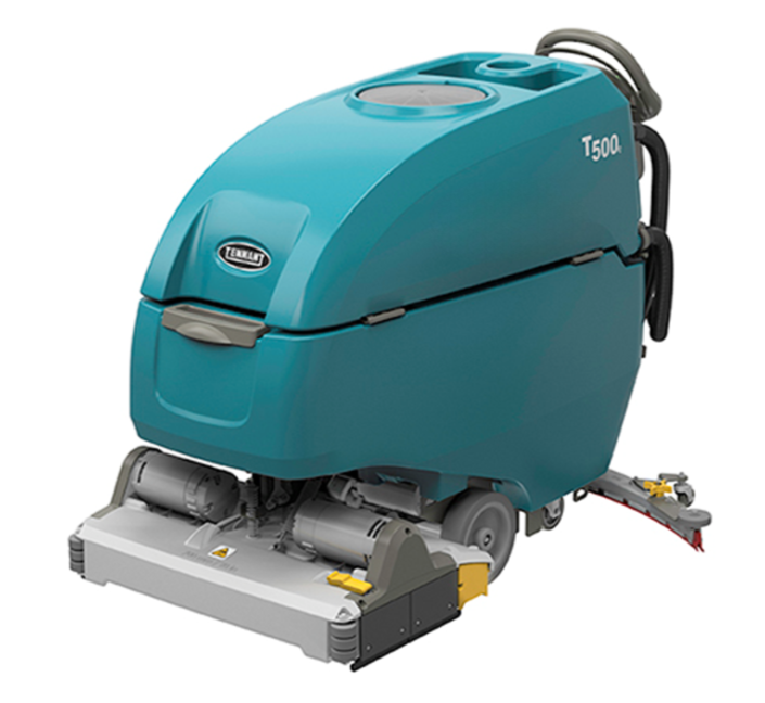 Tennant T500e | 28" Walk Behind Cylindrical Floor Sweeper-Scrubber, Battery, Self Propel