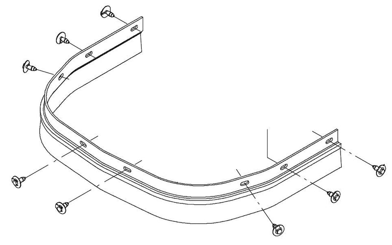 Tennant 9021042 Front Guard Bumper Kit