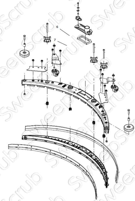 Tennant 9018626, 26" Squeegee Assembly