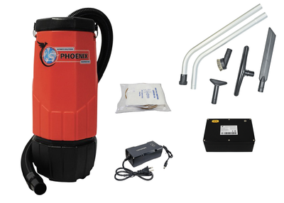 Sandia Phoenix,  Backpack Vacuum, 10QT, Battery, Includes Battery and Charger, 5-piece Standard Tool Kit, 20-Phoenix