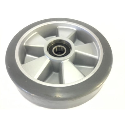 W10855 | Onyx Wheel, 8" Diameter, Non Marking, Cast Aluminum Hub, W/ Bearings
